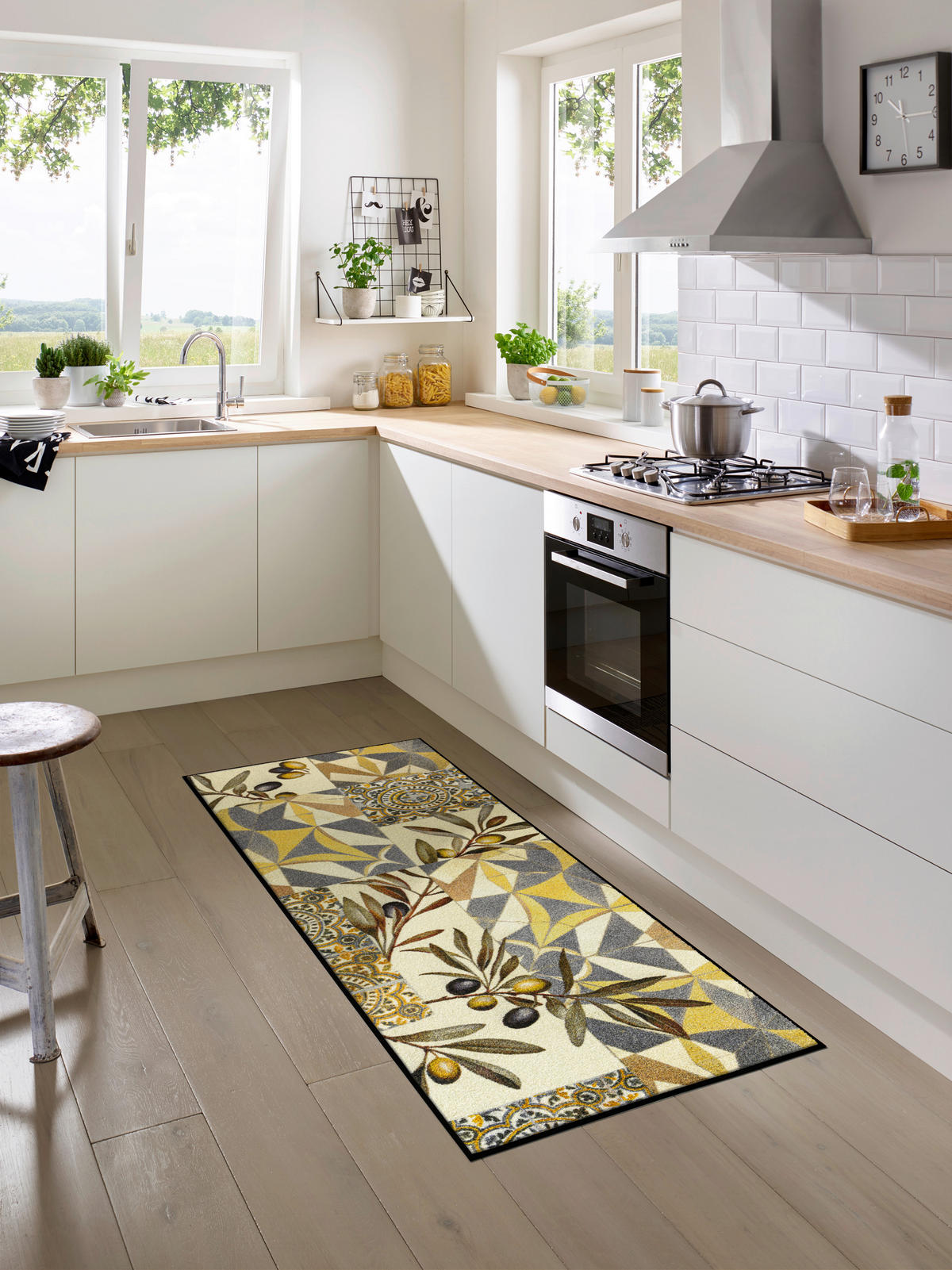 LÄUFER 75/190 cm Citrus Ceramics Beige  - Beige, Trend, Kunststoff/Textil (75/190cm) - wash+dry