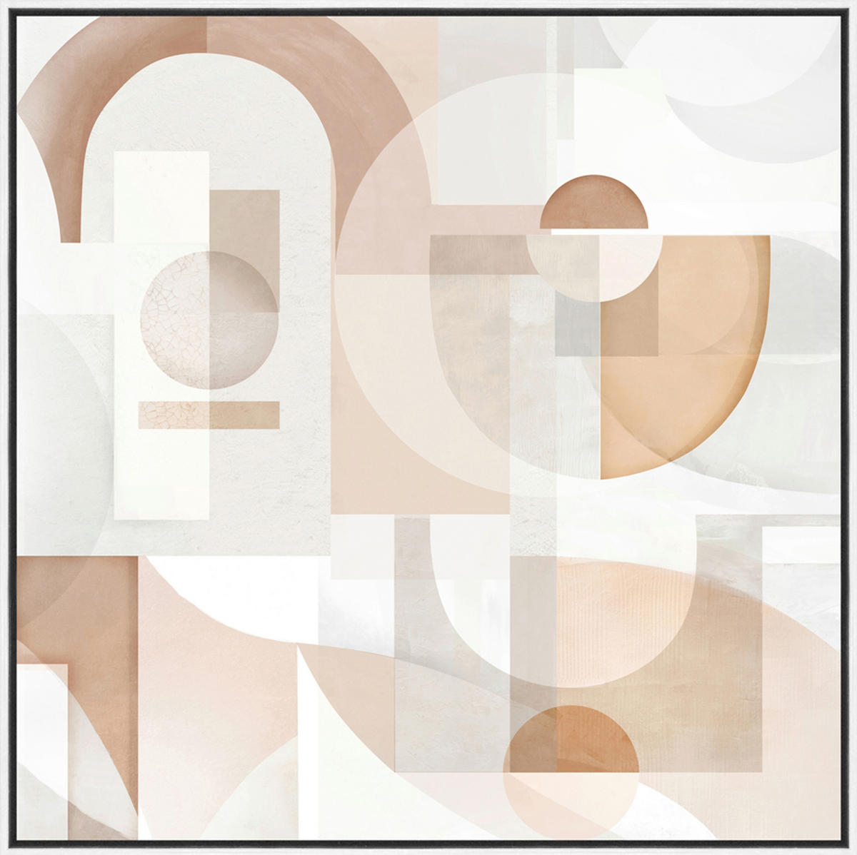 KUNSTDRUCK Abstraktes  - Multicolor/Weiß, Design, Holz/Kunststoff (55/55cm) - Monee