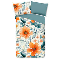 WENDEBETTWÄSCHE 2-teilig Good Morning Renforcé 140/200 cm  - Koralle/Multicolor, Basics, Textil (140/200cm)