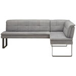 ECKBANK 233/174 cm Flachgewebe Grau Metall   - Schwarz/Grau, Design, Textil/Metall (233/174cm) - Novel