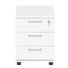 ROLLCONTAINER Weiß - Silberfarben/Weiß, Design, Kunststoff (45/57/61cm) - CS SCHMAL