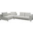 WOHNLANDSCHAFT Rückenkissen - Chromfarben/Beige, Design, Textil/Metall (206/326cm) - Dieter Knoll