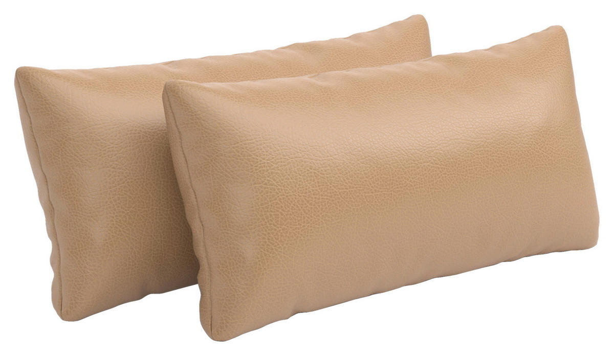 NIERENKISSEN  - Cappuccino, KONVENTIONELL, Leder (65/25cm) - Sit & More