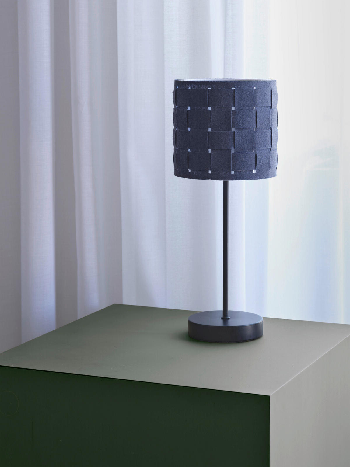 TISCHLEUCHTE 16/40.5 cm   - Dunkelgrau, Basics, Naturmaterialien/Metall (16/40.5cm) - Osram