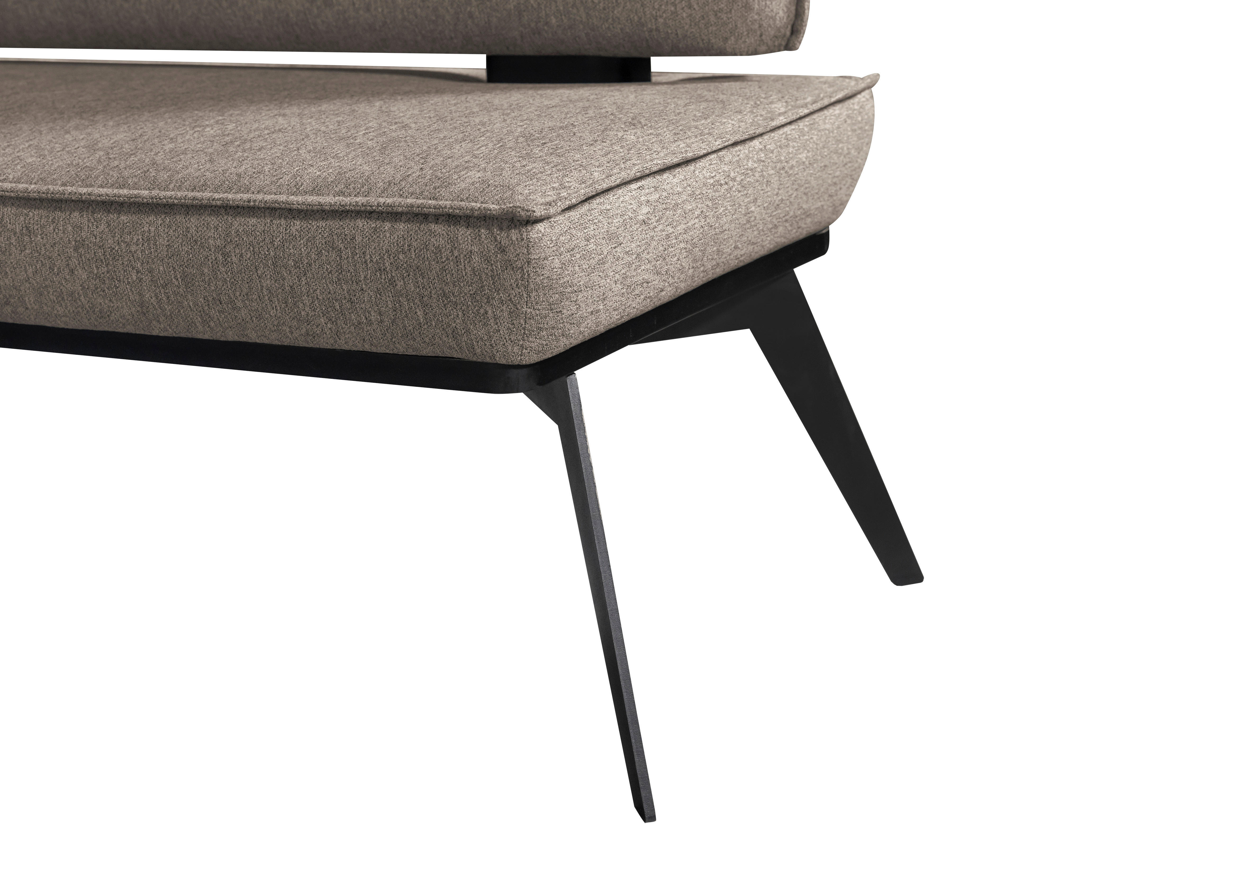 ECKBANK 165/235 cm Webstoff Schwarz, Taupe Buche massiv   - Taupe/Schwarz, Basics, Holz/Textil (165/235cm) - Carryhome