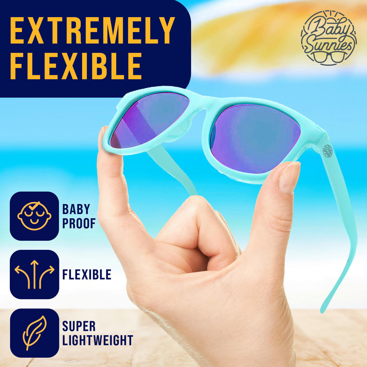 KINDER SONNENBRILLE  - Hellblau, Basics, Kunststoff