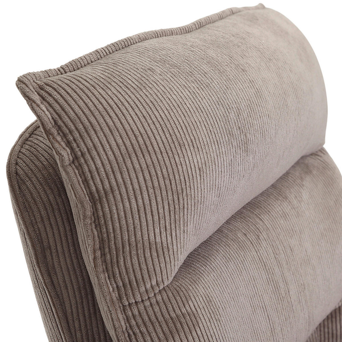 BARHOCKER Cord Braun Stoffauswahl, Sitzfläche 360° drehbar  - Schwarz/Braun, Design, Textil/Metall (54/98-120/58cm) - Novel