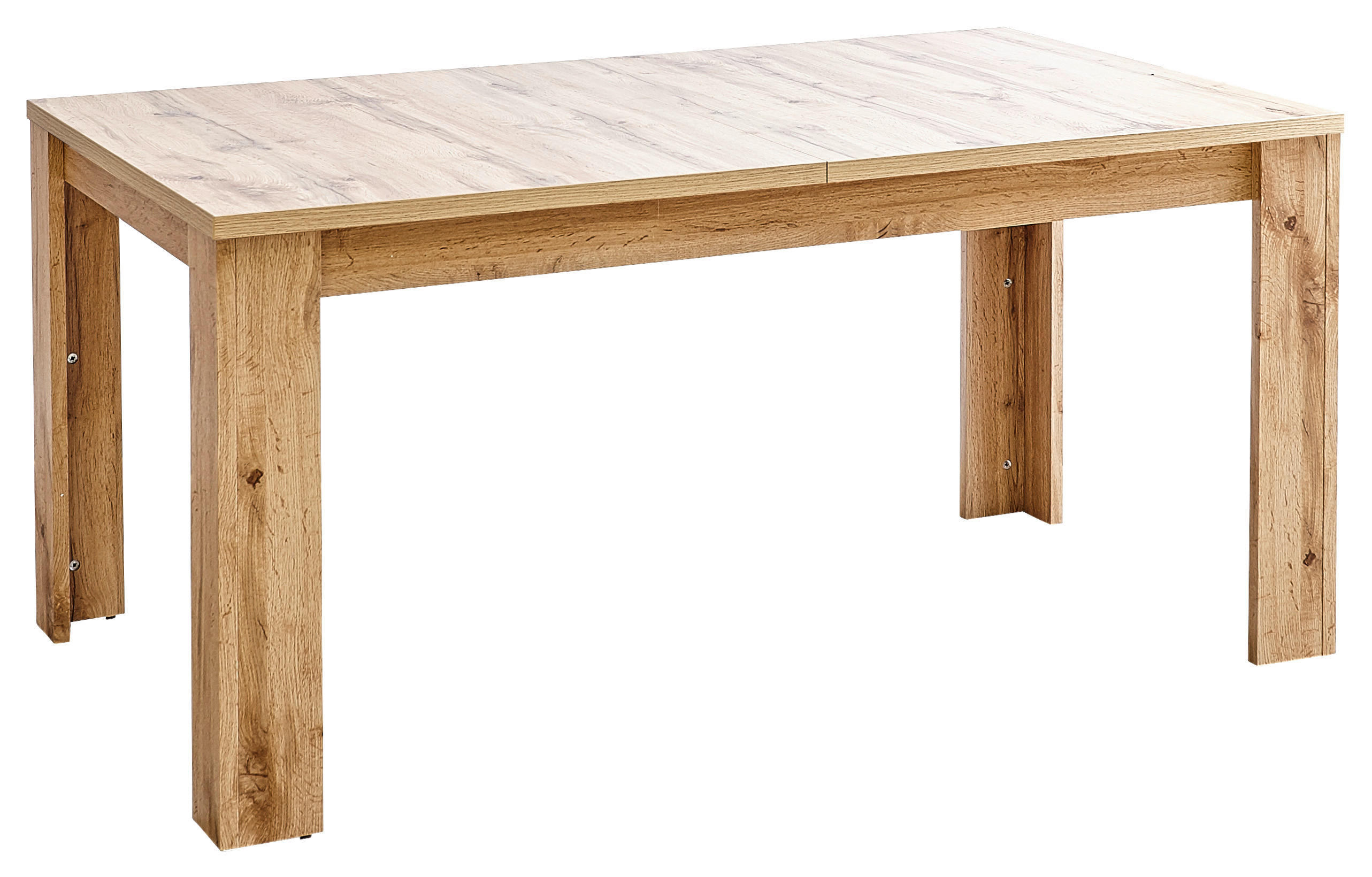 JEDILNA MIZA, barve hrasta  - barve hrasta, Konvencionalno, leseni material (160-240/90/76cm) - Hom`in