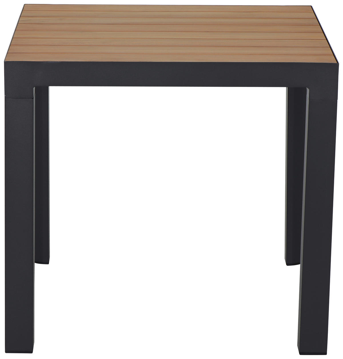 GARTENTISCH 80/80/74 cm Metall quadratisch  - Anthrazit/Teakfarben, Basics, Holz/Metall (80/80/74cm) - Siena Garden