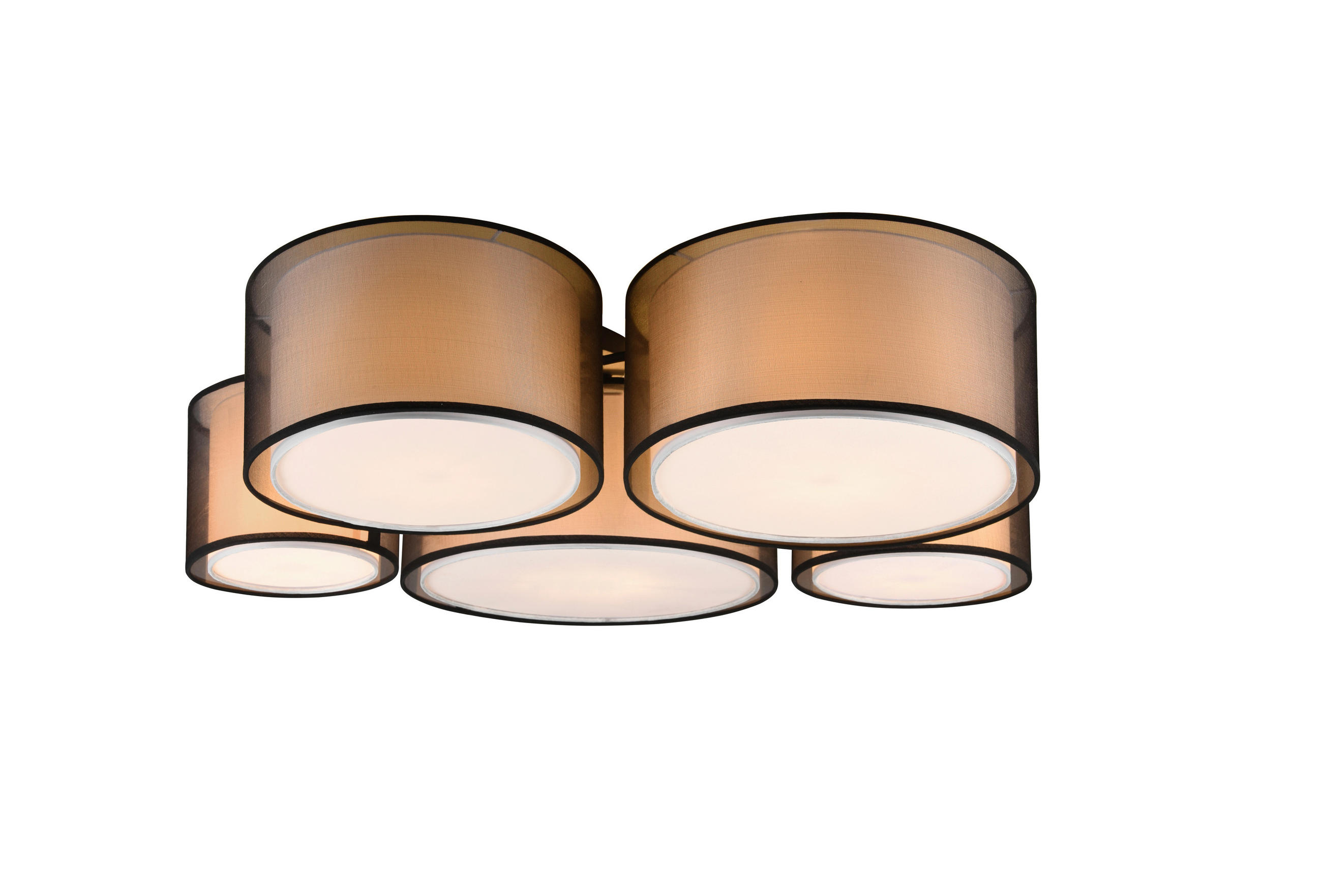 DECKENLEUCHTE    90/70/21,5 cm  - Schwarz, Basics, Metall (90/70/21,5cm) - Trio Leuchten