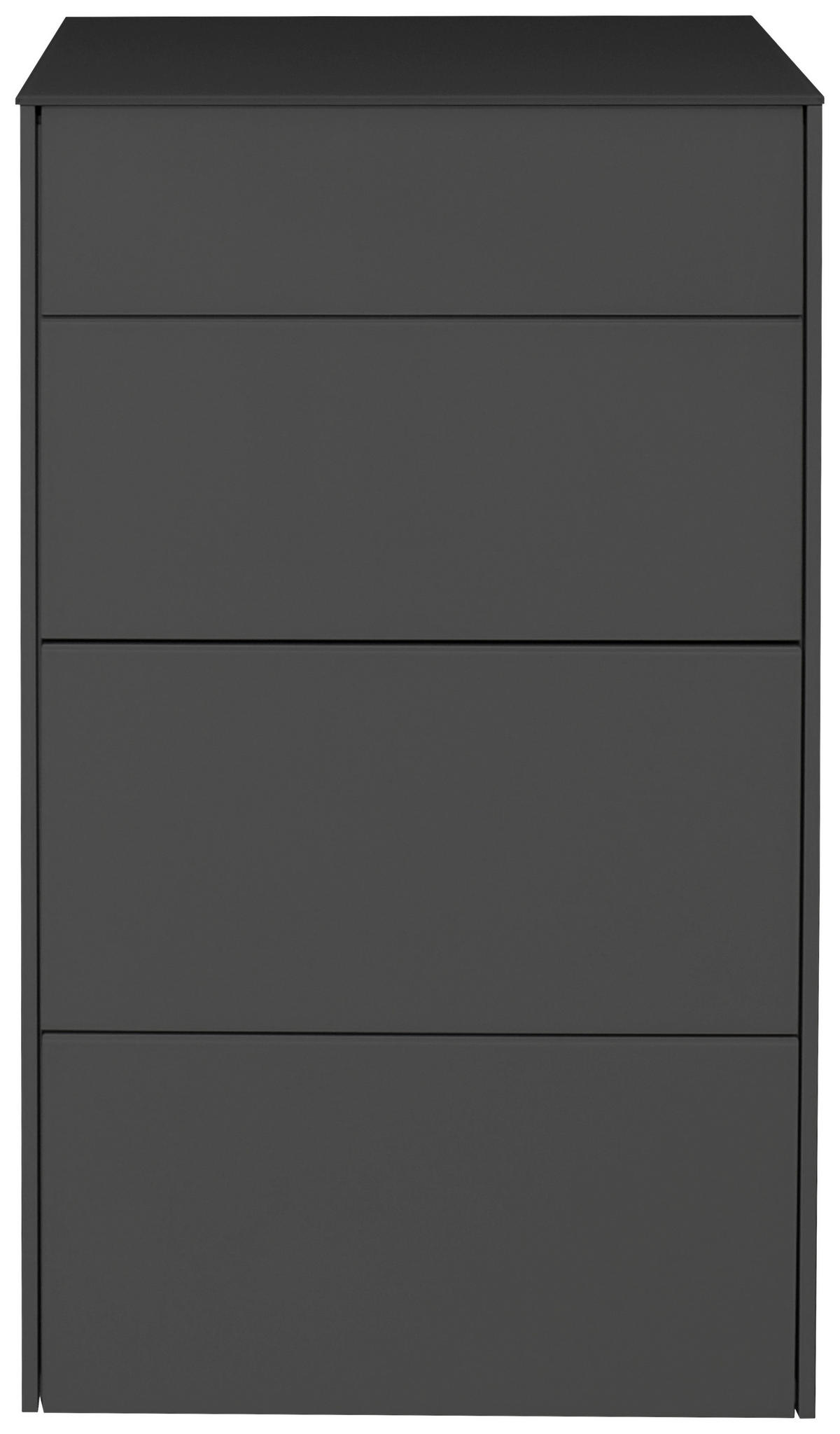 KOMODA, antracitová, 52/89/42 cm - černá/antracitová, Design, kompozitní dřevo/plast (52/89/42cm) - Novel
