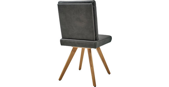 STUHL in Mikrofaser Textil, Holzwerkstoff - Eichefarben/Grau, Design, Holzwerkstoff/Textil (46/94/58cm) - Dieter Knoll