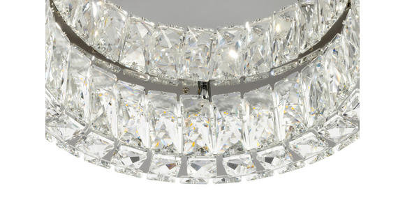 LED-DECKENLEUCHTE 40/14 cm   - Transparent, KONVENTIONELL, Glas/Metall (40/14cm) - Novel