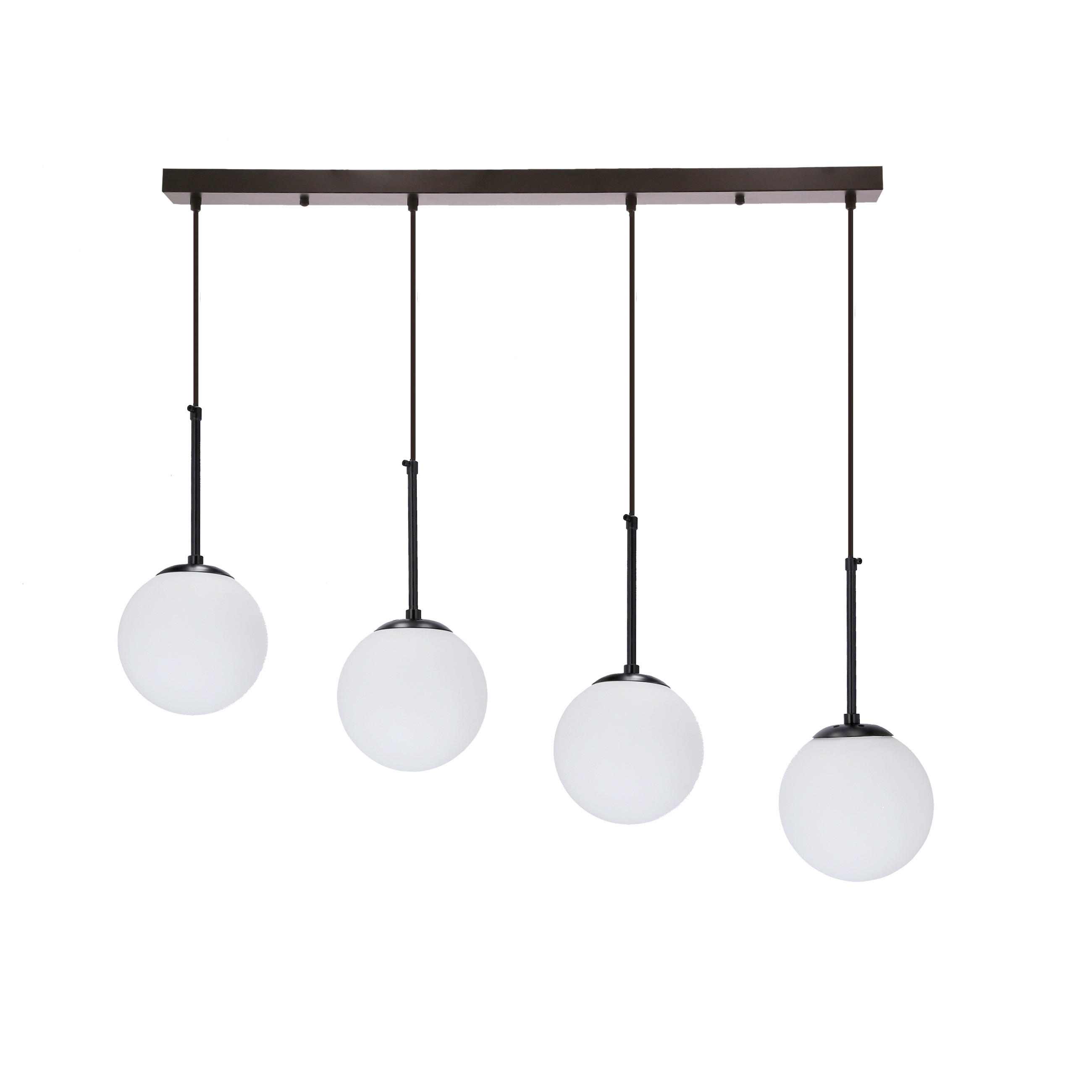 XXXLutz Hängeleuchte Pompei Schwarz, Weiß 15x135x84 cm