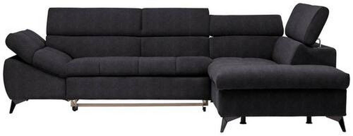 ECKSOFA in Mikrofaser Schwarz  279/210 cm  - Schwarz, Design, Kunststoff/Textil (279/210cm) - Stylife