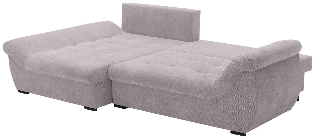 ECKSOFA Beige Flachgewebe  - Beige/Schwarz, Design, Kunststoff/Textil (175/278cm) - Xora