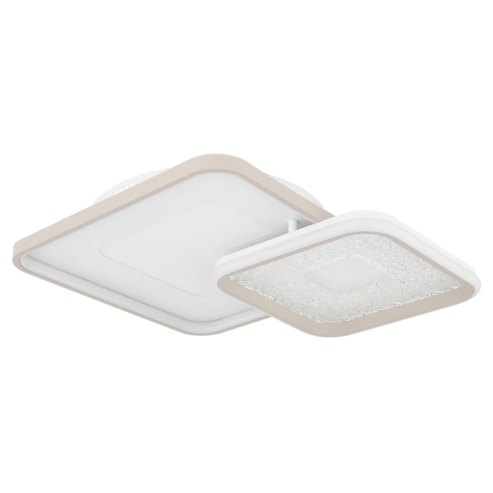 STROPNA LED-SVETILKA  Invertina   2700-6000 K 230 V  - bela/peščene barve, Design, kovina/umetna masa (50/50/9cm) - Globo