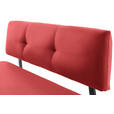 SITZBANK 180/86/60 cm  in Rot, Schwarz  - Rot/Schwarz, MODERN, Textil/Metall (180/86/60cm) - Cantus