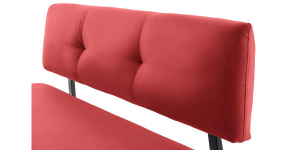 SITZBANK 180/86/60 cm in Rot, Schwarz - Rot/Schwarz, MODERN, Textil/Metall (180/86/60cm) - Cantus