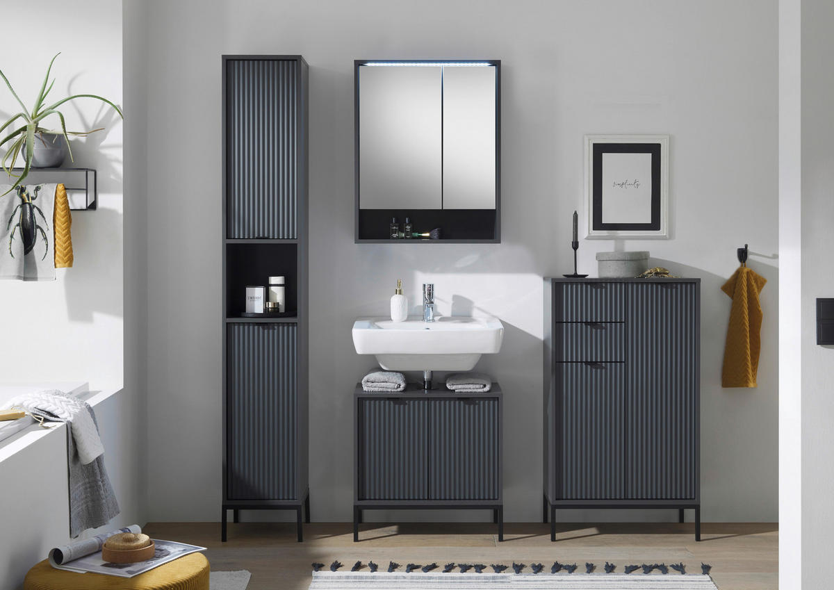 HIGHBOARD  in 60/106/32 cm  - Anthrazit/Grau, MODERN, Holzwerkstoff/Kunststoff (60/106/32cm) - MID.YOU