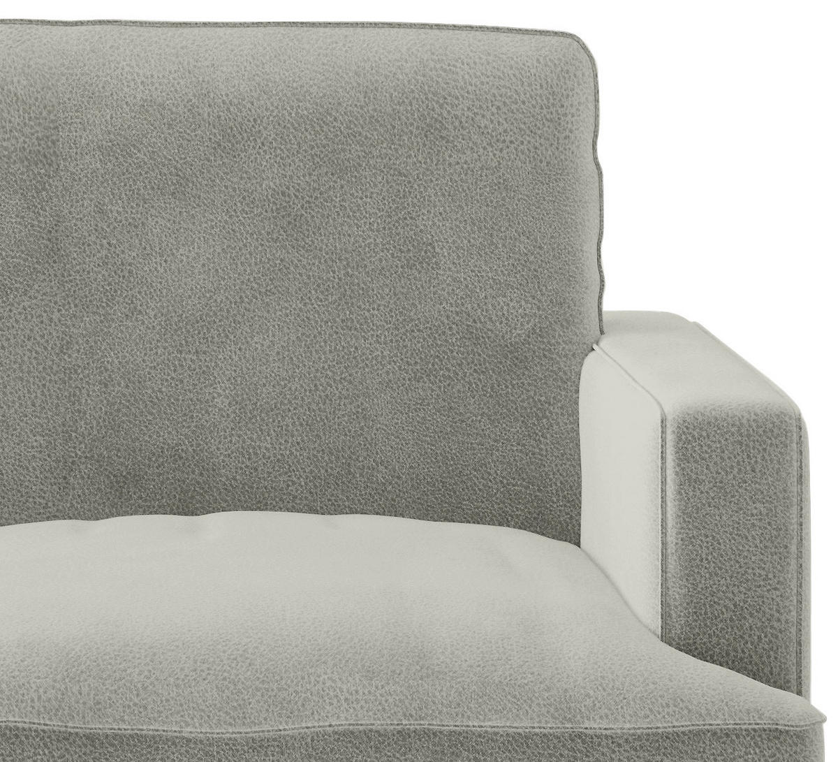 SITZGARNITUR Flachgewebe Hellgrau  - Hellgrau/Schwarz, Design, Textil/Metall (202/250cm) - Livetastic
