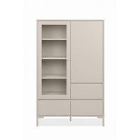 VITRINE  in Kaschmir  - Kaschmir, Design, Glas/Holzwerkstoff (100/155/40cm) - MID.YOU