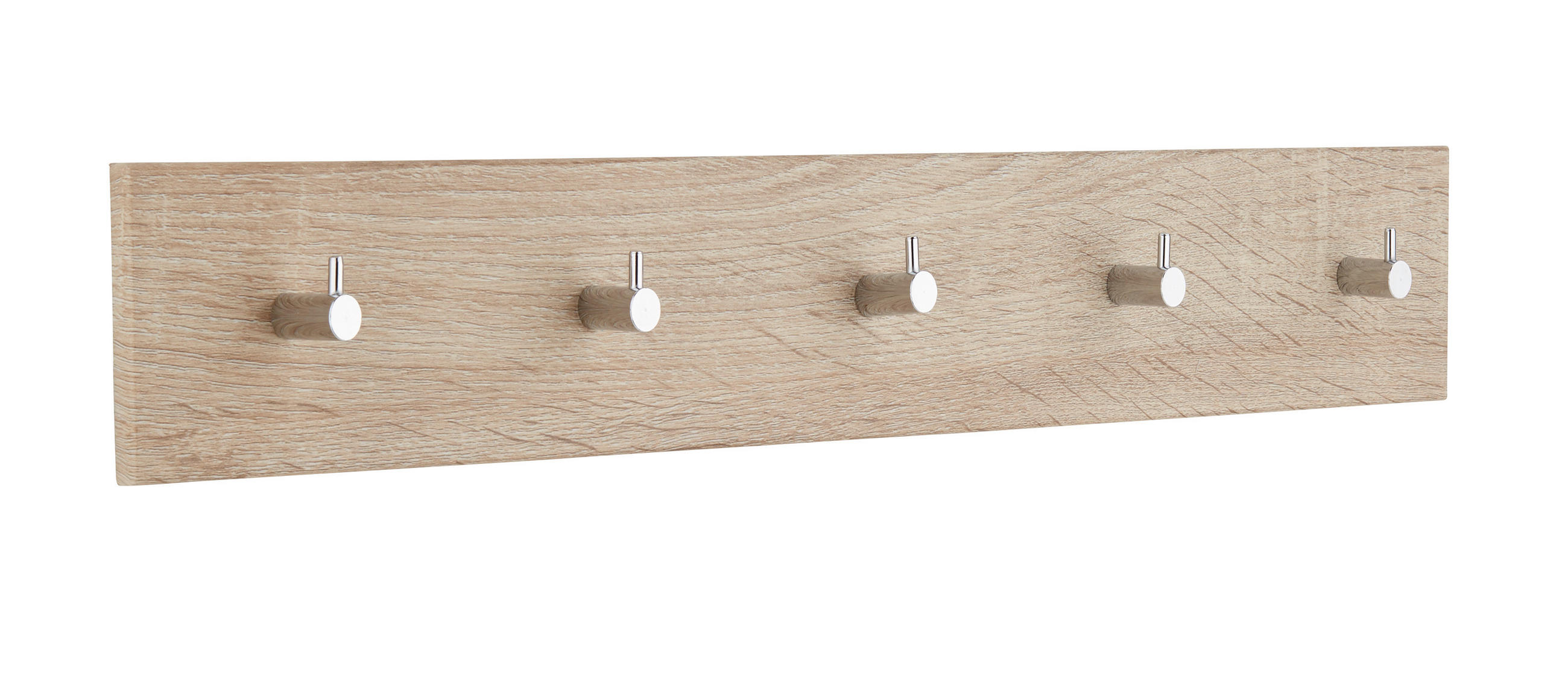 STENSKI OBEŠALNIK - barve hrasta, Basics, leseni material (57/8/5cm) - Boxxx