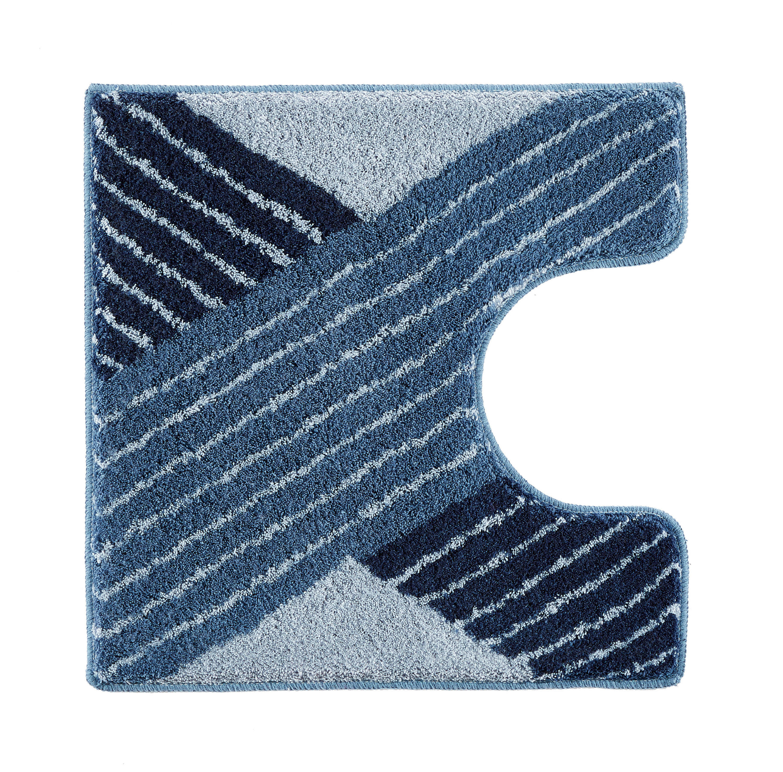 WC-VORLEGER Blau 55/55 cm  - Blau, Basics, Kunststoff/Textil (55/55cm) - Kleine Wolke