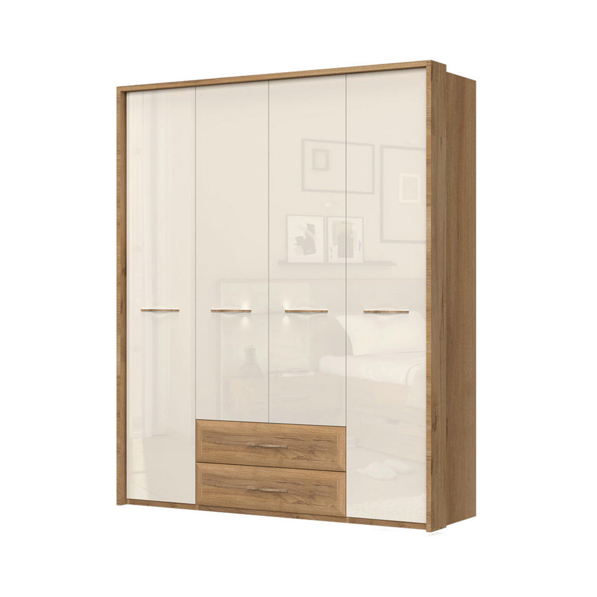 ORMAR SA KLASIČNIM VRATIMA bež  187/226/60 cm  - bež, Dizajnerski, metal/pločasti materijal (187/226/60cm)