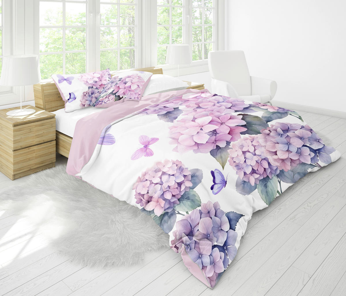 ÁGYNEMŰHUZAT-GARNITÚRA  - pink/fehér, Basics, textil (35/25/3cm)