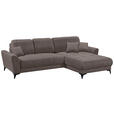 ECKSOFA Dunkelbraun Webstoff  - Dunkelbraun/Schwarz, KONVENTIONELL, Kunststoff/Textil (281/189cm) - Carryhome