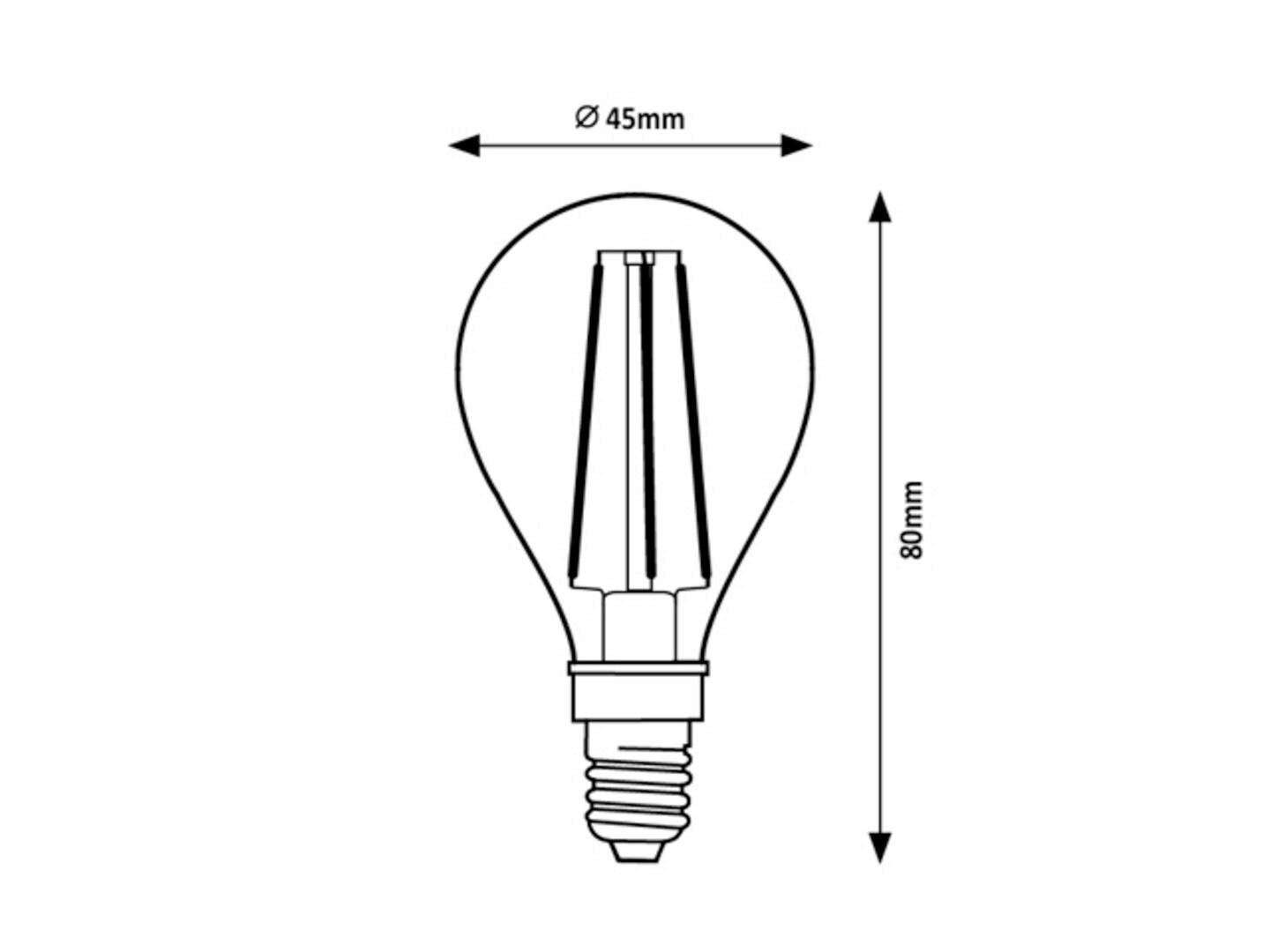 LED ŽARULJA  - boje jantara, Basics, staklo/metal (4,5/8cm)