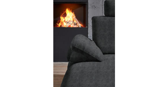 WOHNLANDSCHAFT in Velours Anthrazit - Anthrazit/Schwarz, Design, Textil/Metall (180/344/208cm) - Dieter Knoll