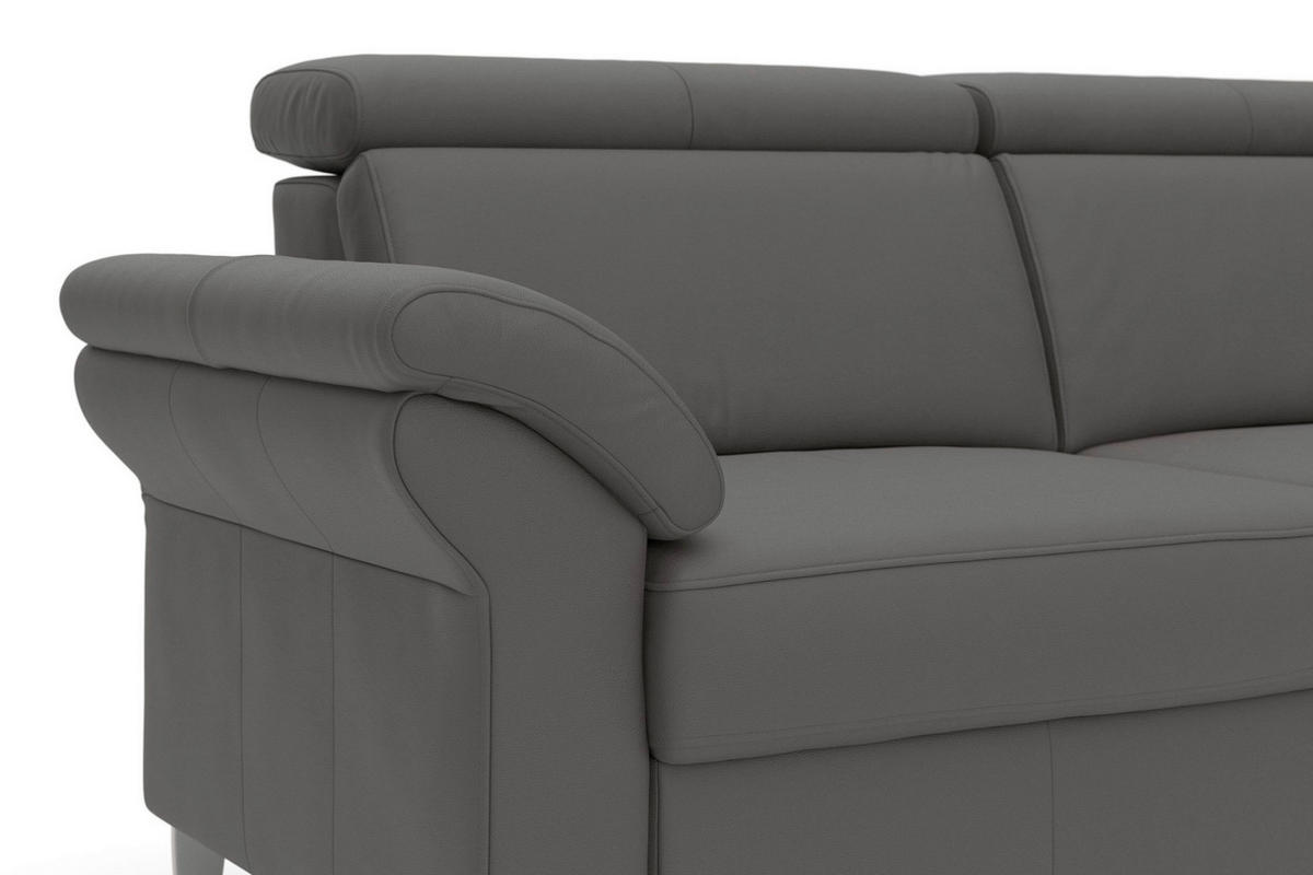 3-SITZER-SOFA ARNGAST E Echtleder Mokka  - Chromfarben/Mokka, Basics, Leder/Metall (186/84/93cm) - Sit & More