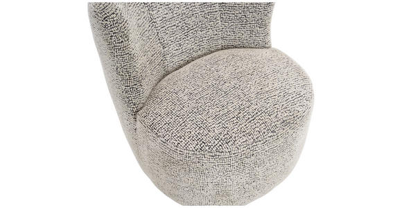 SESSEL in Leinenoptik Grau, Schwarz  - Schwarz/Grau, Design, Textil/Metall (75/79/76cm) - Xora