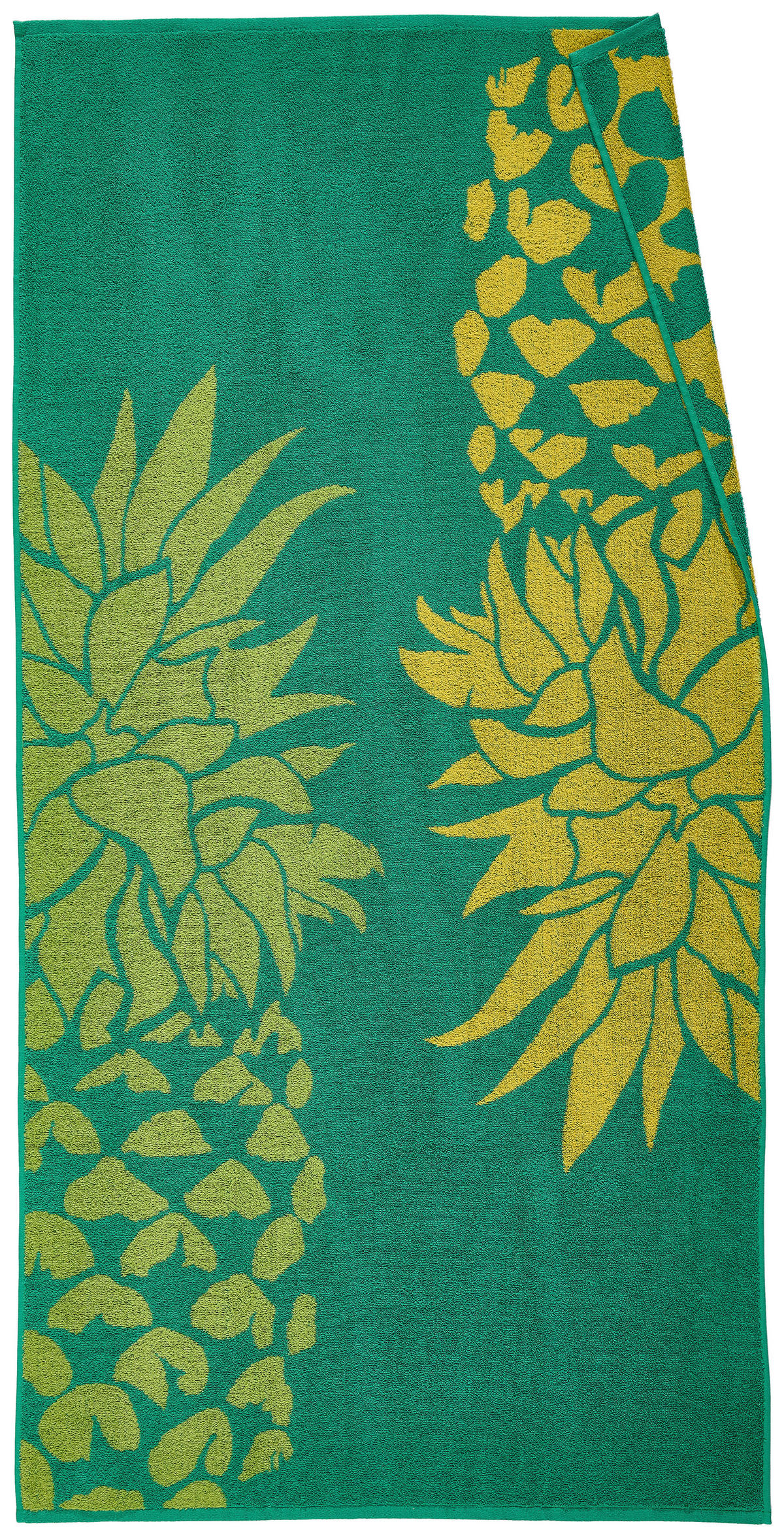 STRANDTUCH Gelb, Grün 90/180 cm  - Gelb/Grün, Textil (90/180cm) - Esposa