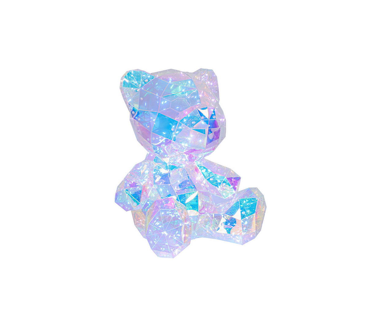 LED-DEKOLEUCHTE Bär 19/20/25 cm   - Transparent/Perlmutt, Design, Kunststoff (19/20/25cm) - Novel