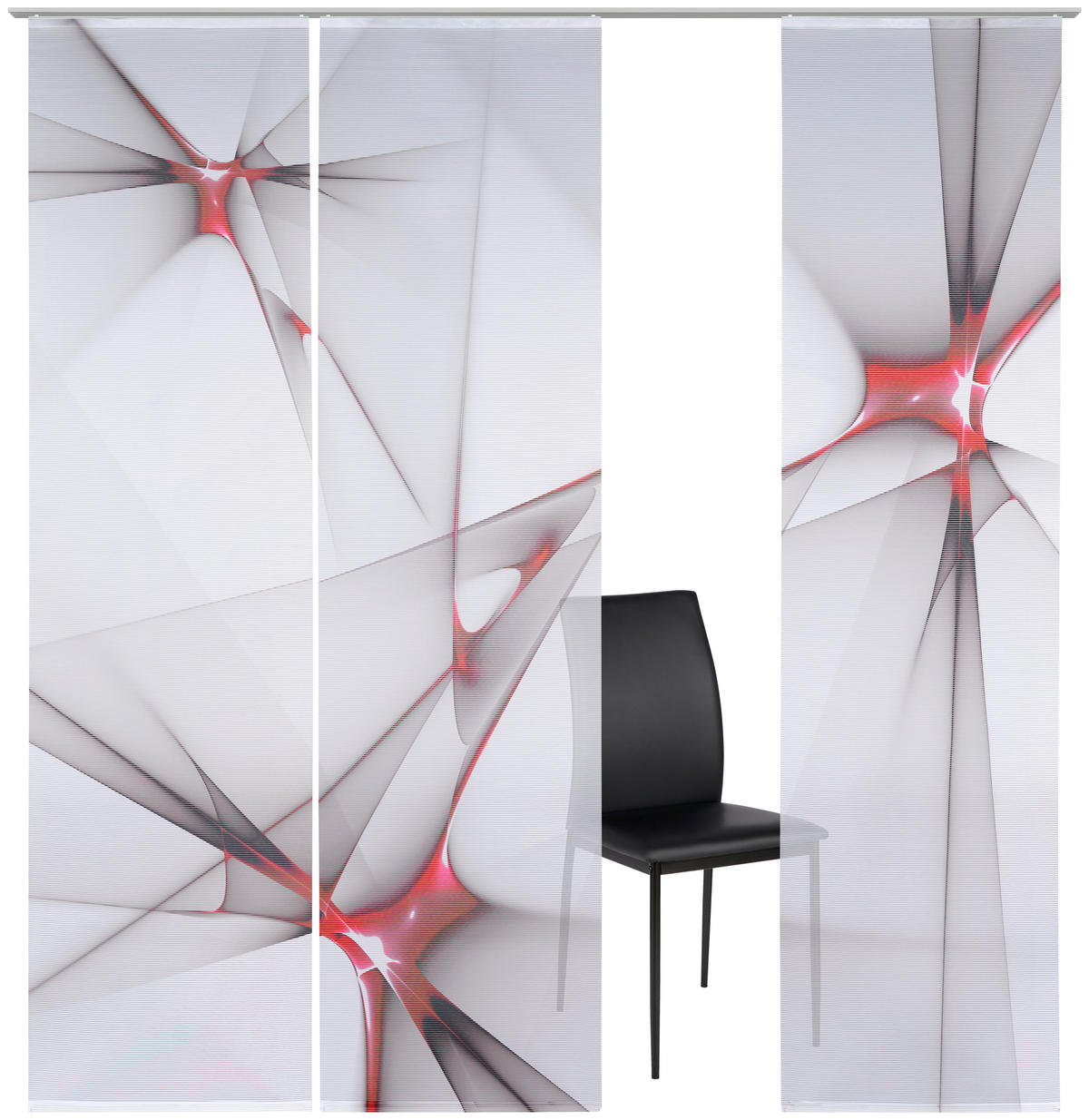 FLÄCHENVORHANG in Rot  - Rot, Design, Textil (60/255cm) - Novel