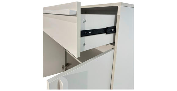 KOMMODE WABI  in 80/101/40 cm  - Hellgrau/Schwarz, Design, Holz/Holzwerkstoff (80/101/40cm) - Xora