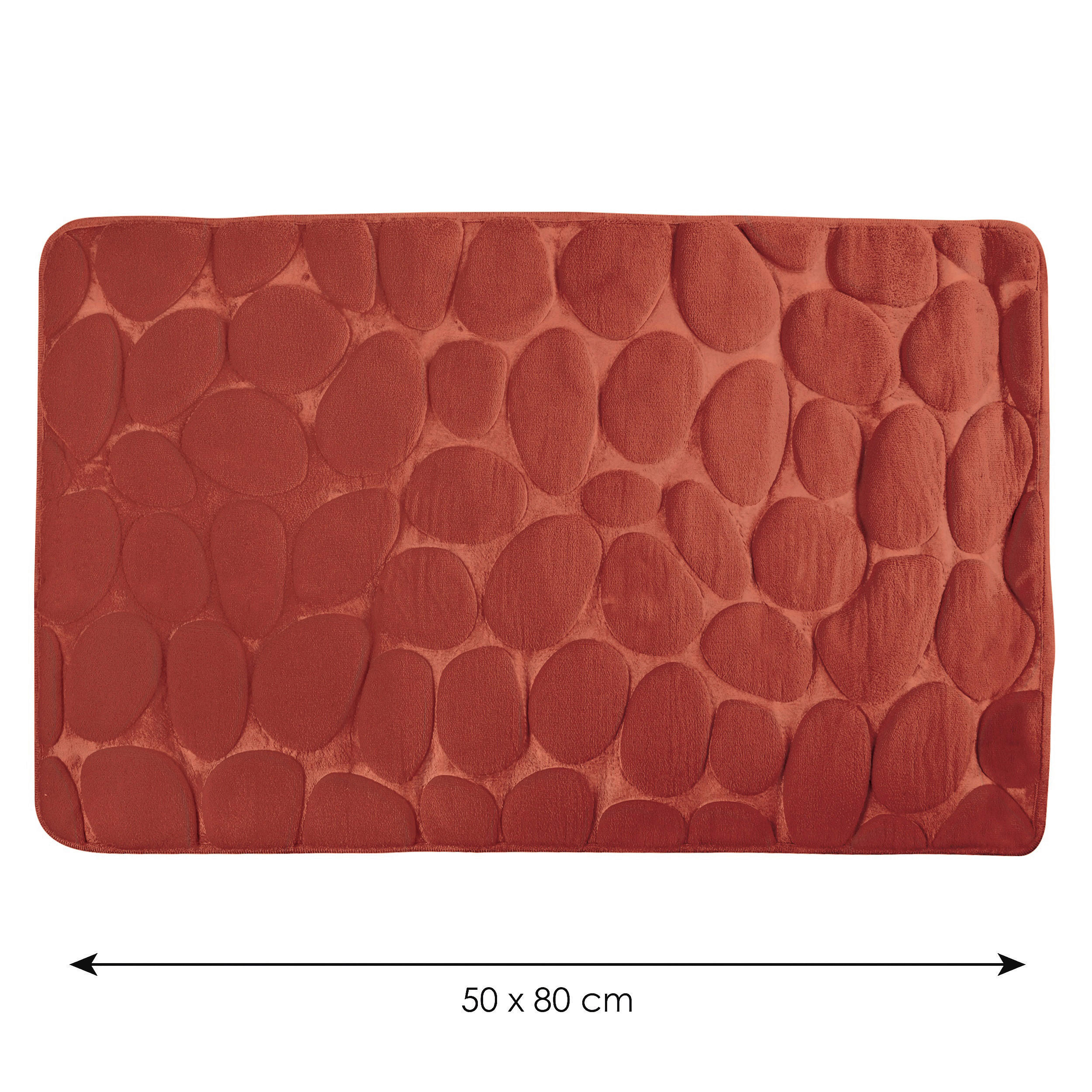 BADTEPPICH Terracotta 50/80 cm  - Terracotta, KONVENTIONELL, Textil (50/80cm) - Spirella