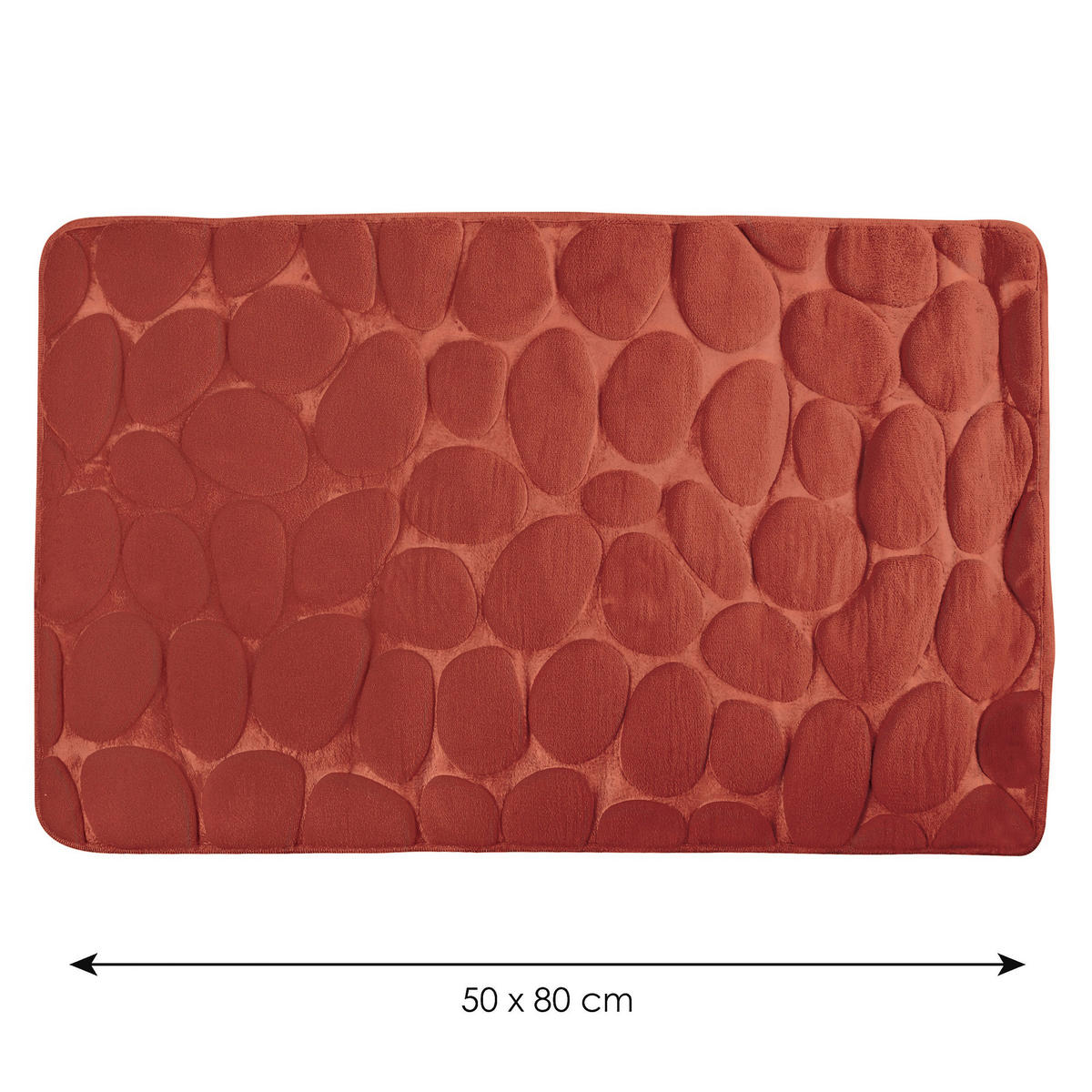 BADTEPPICH Terracotta 50/80 cm  - Terracotta, KONVENTIONELL, Textil (50/80cm) - Spirella