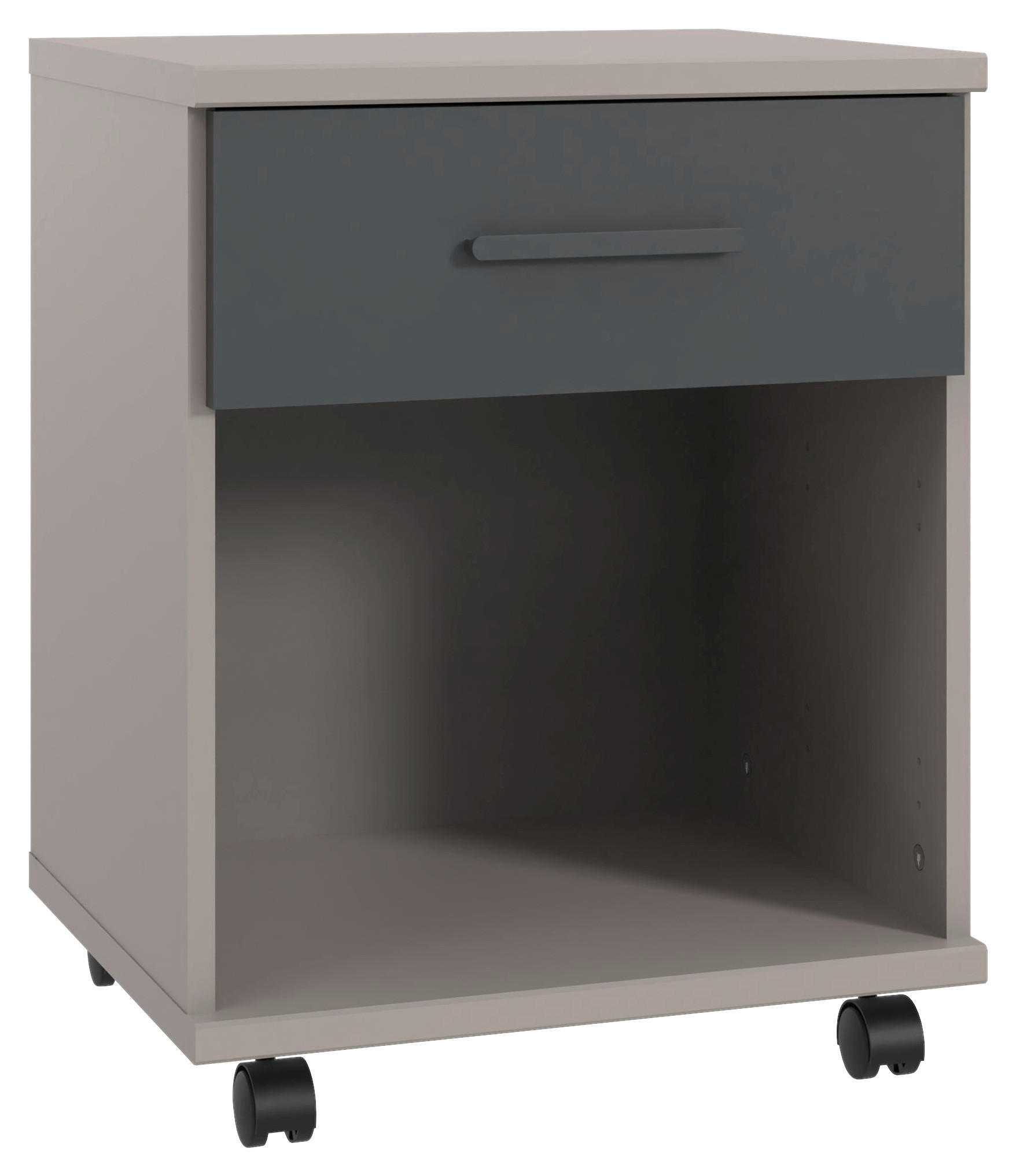 ROLLCONTAINER 46/58/40 cm  - Graphitfarben/Schwarz, Design, Holzwerkstoff/Kunststoff (46/58/40cm) - Carryhome