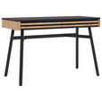 SCHREIBTISCH 120/55/76 cm  in Schwarz, Akaziefarben  - Schwarz/Akaziefarben, LIFESTYLE, Holz/Metall (120/55/76cm) - Landscape
