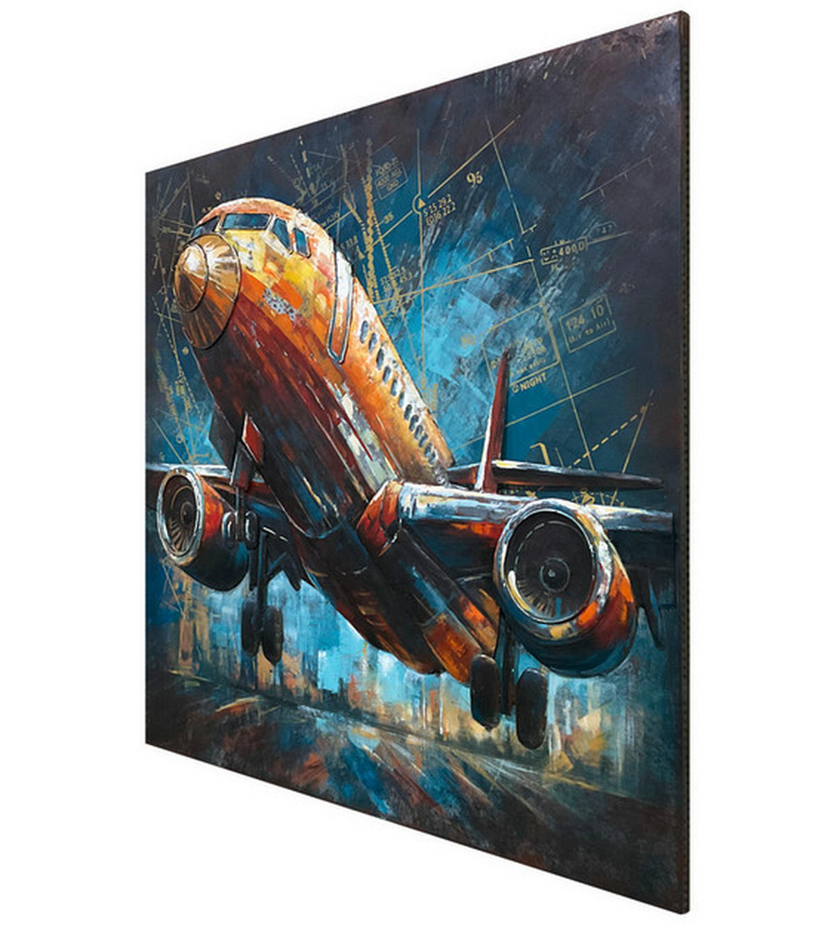 METALLBILD 85/85 cm  - Multicolor, LIFESTYLE, Metall (85/85cm) - Monee