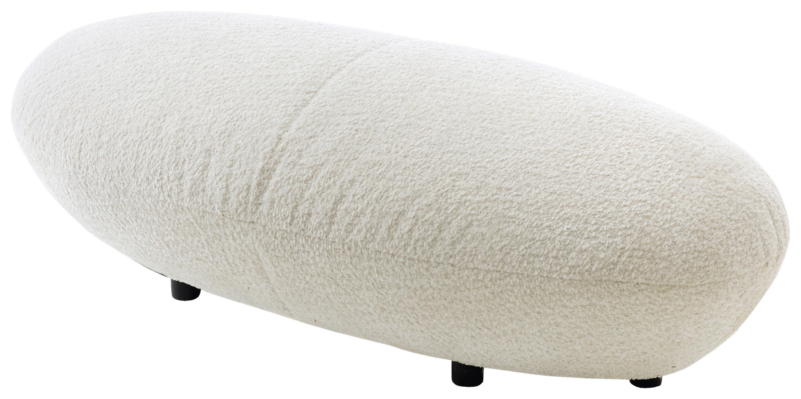 HOCKER Chenille Weiß  - Schwarz/Weiß, Design, Kunststoff/Textil (135/42/65cm) - Koinor