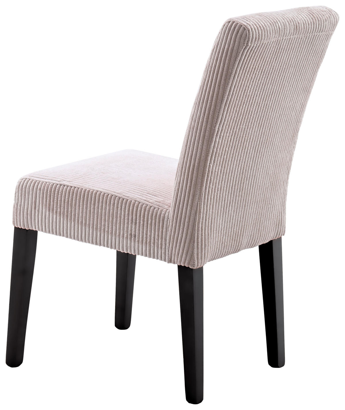 STUHL Cord Schwarz, Altrosa Buche massiv  - Schwarz/Altrosa, KONVENTIONELL, Holz/Textil (47,5/91,5/63cm) - home24