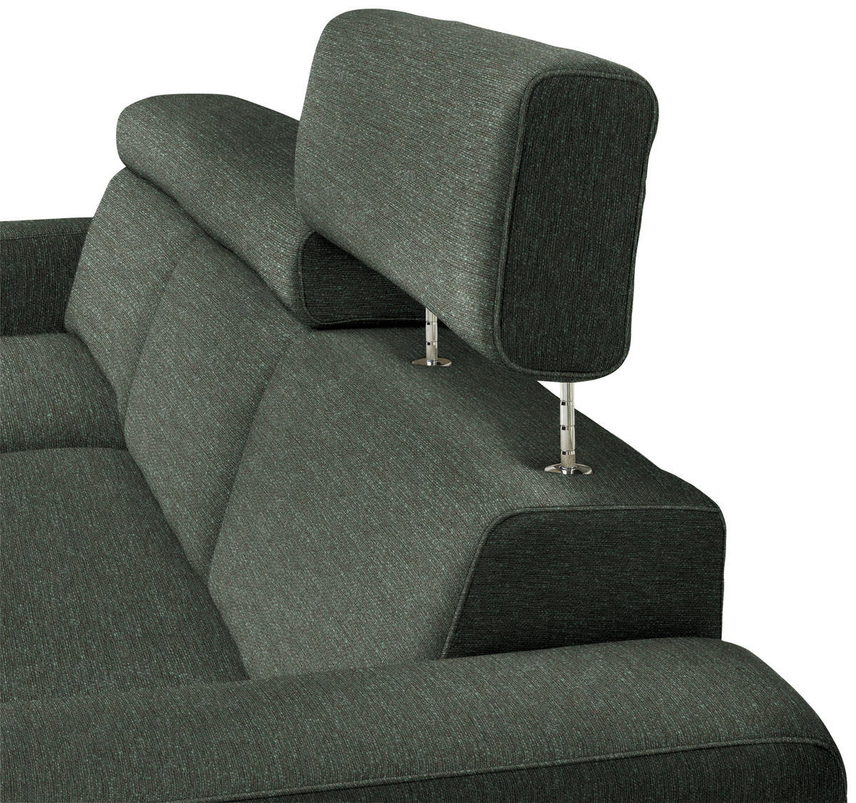 ECKSOFA  in Chenille Dunkelgrün  206/316 cm  - Dunkelgrün/Eichefarben, Design, Textil (206/316cm) - Sedda