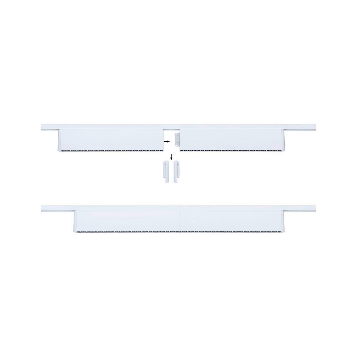 SCHIENENSYSTEM-STRAHLER Urail Zelos 37,2/7,4/2,3 cm  - Weiß, Basics, Metall (37,2/7,4/2,3cm) - Paulmann