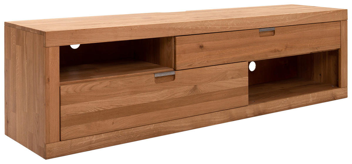 TV-ELEMENT - Wildeiche/Alufarben, Natur, Holz (200/54/42cm) - Carryhome