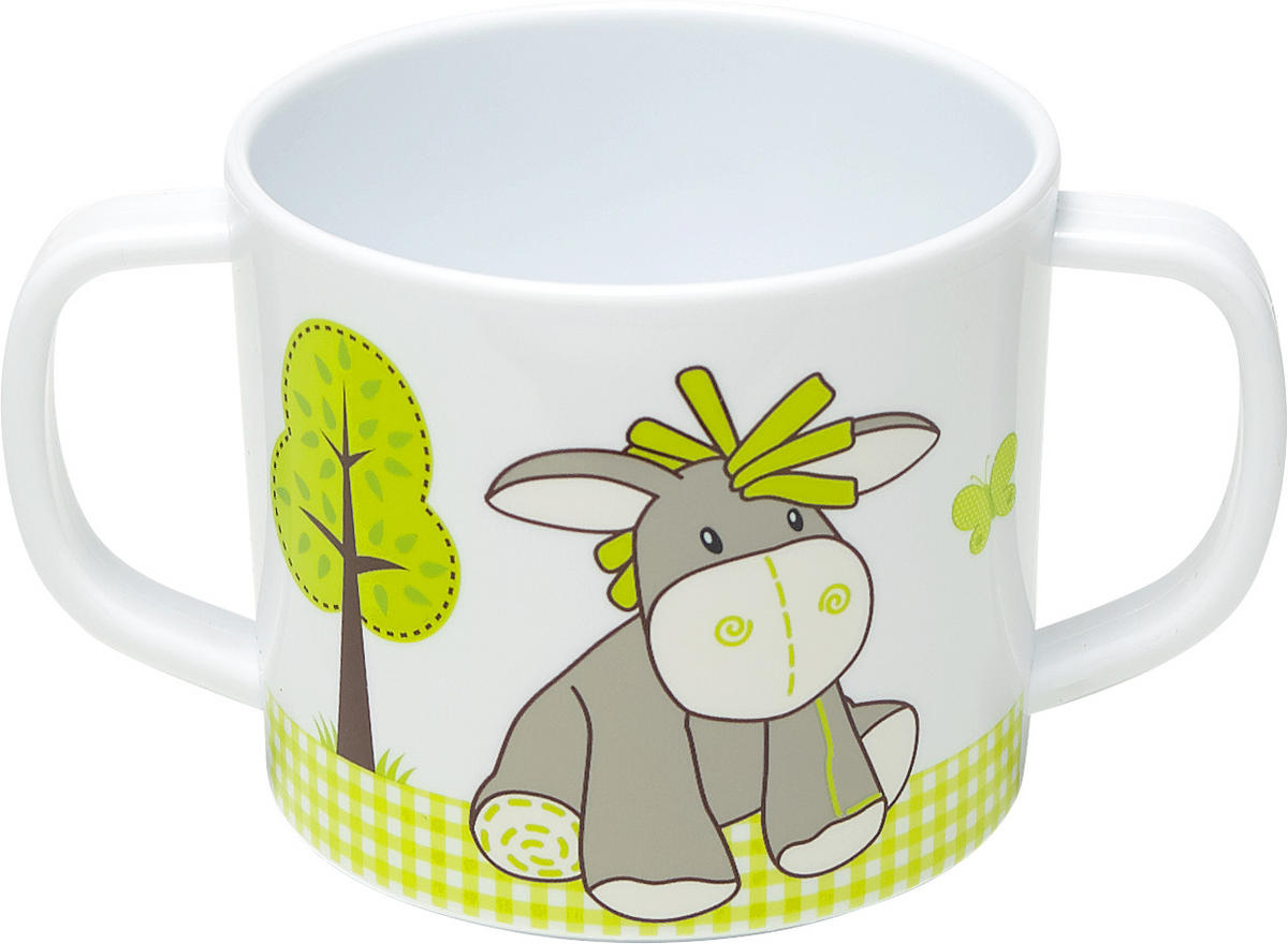 BARNMUGG Diego  - vit/grön, Trend, plast (7,5/10cm) - Best Price